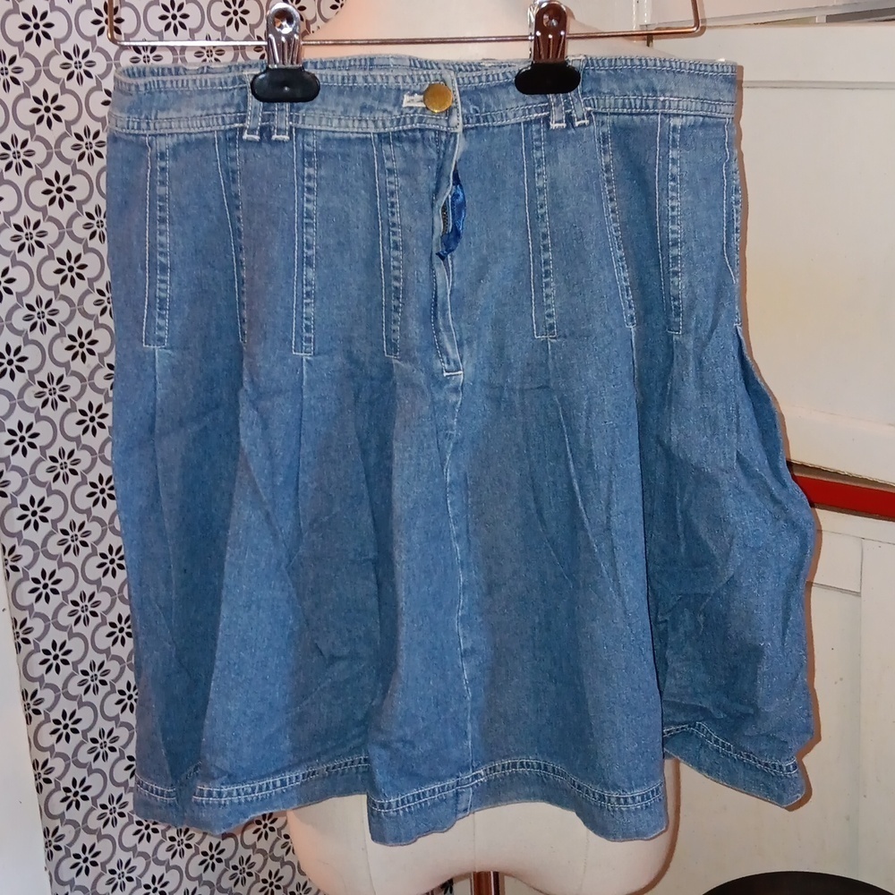 DKNY 12 jean denim mini skirt